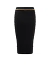 Elisabetta Franchi Chain-embellished Geometric Midi Skirt