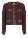 Elisabetta Franchi Sweaters Bordeaux In Bordeaux