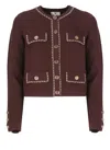 Elisabetta Franchi Sweaters Bordeaux In Burgundy