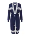 Elisabetta Franchi Viscose Cardigan With Contrasting Bands In Blue