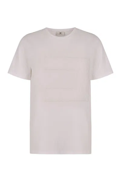 Elisabetta Franchi Viscose Crew-neck T-shirt In White