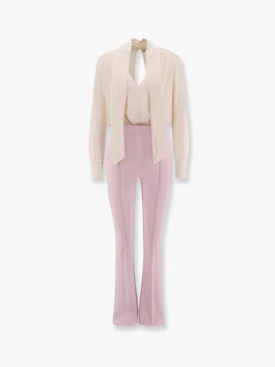 ELISABETTA FRANCHI VISCOSE JUMSUIT WITH REMOVABLE TROUSER