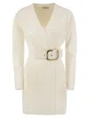 Elisabetta Franchi Women's Viscose Manteau Dress With Maxi Buckle