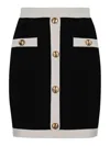 Elisabetta Franchi Monogram-jacquard Mini Skirt In Negro