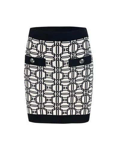 Elisabetta Franchi Logo-jacquard Mini Skirt In Multi