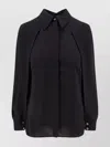 Elisabetta Franchi Viscose Shirt With Gold Metal Button