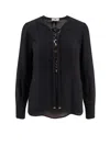 Elisabetta Franchi Viscose Shirt With Laces In Multi