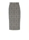 Elisabetta Franchi Skirt In Viscose Fabric With Python Print In Gray