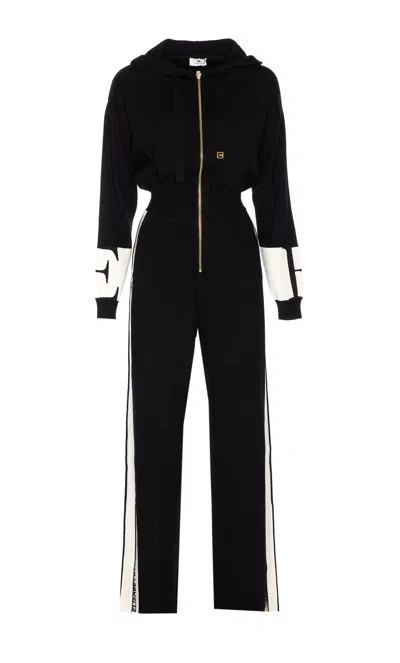 ELISABETTA FRANCHI VISCOSE SUIT WITH SHINY BANDS