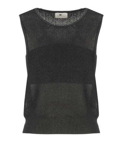 Elisabetta Franchi Viscose Sweater In Black