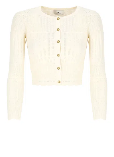 Elisabetta Franchi Viscose Sweater In Beige