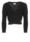 Elisabetta Franchi Black Viscose Sweater In Nero