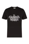 Elisabetta Franchi Jersey T-shirt With Logo Print And Embroidery In Black