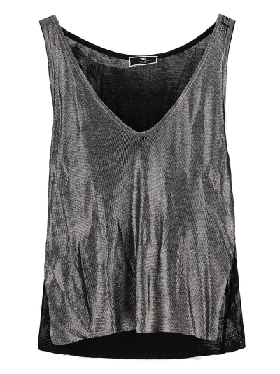 Elisabetta Franchi Viscose Top In Metallic