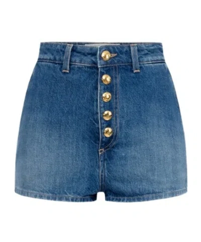 ELISABETTA FRANCHI ELISABETTA FRANCHI VISIBLE BUTTONED DENIM SHORTS