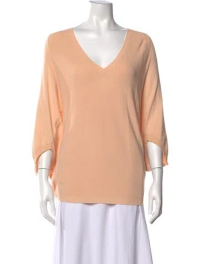 Pre-owned Elisabetta Franchi V-neck Sweater In Orange