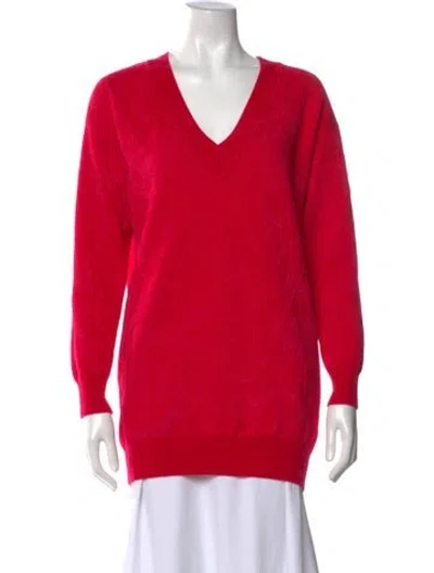Pre-owned Elisabetta Franchi V-neck Sweater In Pink