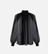 Elisabetta Franchi Voile Blouse In Black