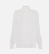 Elisabetta Franchi Voile Blouse In White