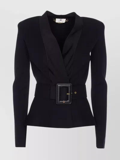 ELISABETTA FRANCHI WAIST BELT LONG SLEEVE JACKET