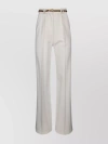 ELISABETTA FRANCHI WAIST BELTED WIDE LEG TROUSERS