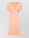 Elisabetta Franchi Waist Fitted Midi Length Scalloped V-neck