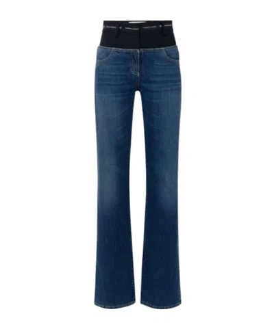 ELISABETTA FRANCHI WAISTBAND-DETAIL JEANS