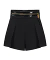 Elisabetta Franchi Waistband Zip Shorts In Black