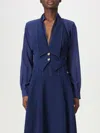 Elisabetta Franchi Waistcoat  Woman Color Blue In Blue