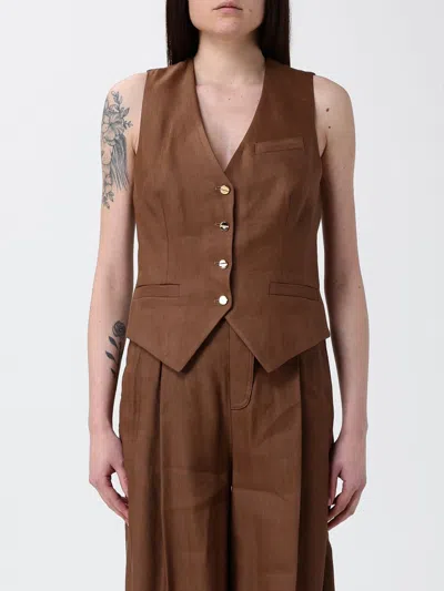 Elisabetta Franchi Waistcoat  Woman Color Brown