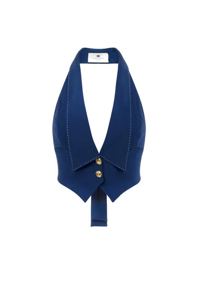 Elisabetta Franchi Waistcoats In Blue