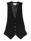 Elisabetta Franchi Button-fastening Waistcoat In Black