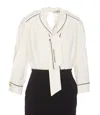 Elisabetta Franchi Vestido Midi - Blanco In Beige