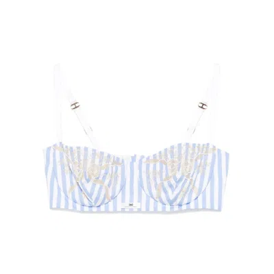 Elisabetta Franchi White Blue Tops