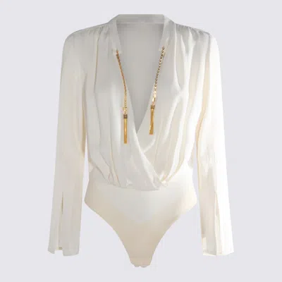 Elisabetta Franchi White Bodysuit In Multi