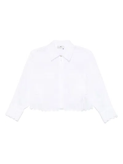 Elisabetta Franchi Shirt With Embroidery In White