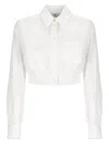 Elisabetta Franchi White Cotton Cropped Shirt In White
