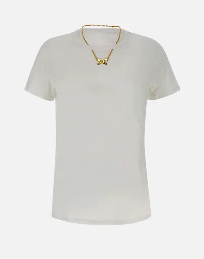 Elisabetta Franchi White Cotton Necklace T Shirt