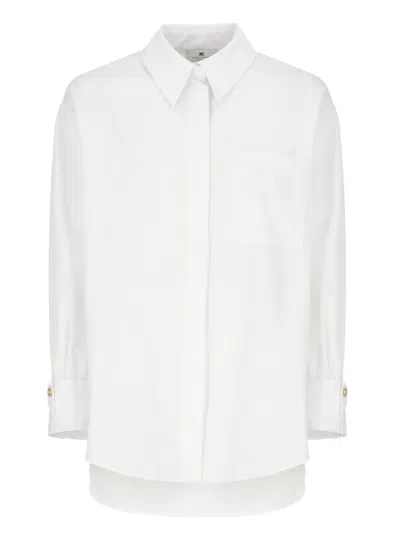 ELISABETTA FRANCHI ELISABETTA FRANCHI WHITE COTTON SHIRT