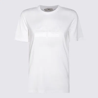 ELISABETTA FRANCHI ELISABETTA FRANCHI WHITE COTTON T-SHIRT