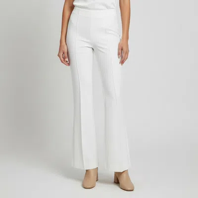 Pre-owned Elisabetta Franchi White Crepe Wide Leg Trousers S