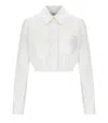 Elisabetta Franchi White Cotton Cropped Shirt