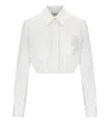 Elisabetta Franchi White Cotton Cropped Shirt In White