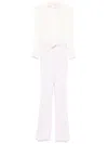 Elisabetta Franchi White Jumpsuit With Neck Detail
