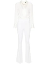 Elisabetta Franchi Chain-embellished Jumpsuit In White