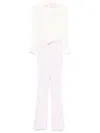 Elisabetta Franchi White Jumpsuit With Neck Detail