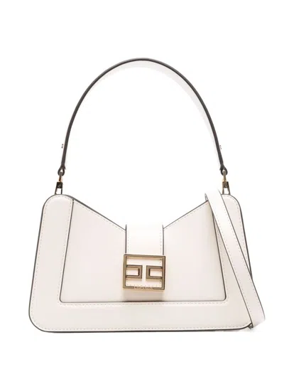 ELISABETTA FRANCHI ELISABETTA FRANCHI WHITE LEATHER TOP HANDLE BAG
