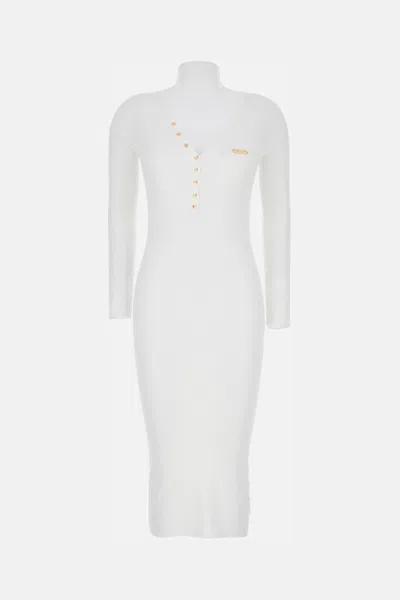 Elisabetta Franchi White Midi Dress