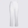 Elisabetta Franchi Trousers Featuring Back Pockets And High Waist In White