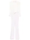 Elisabetta Franchi White Jumpsuit With Neck Detail